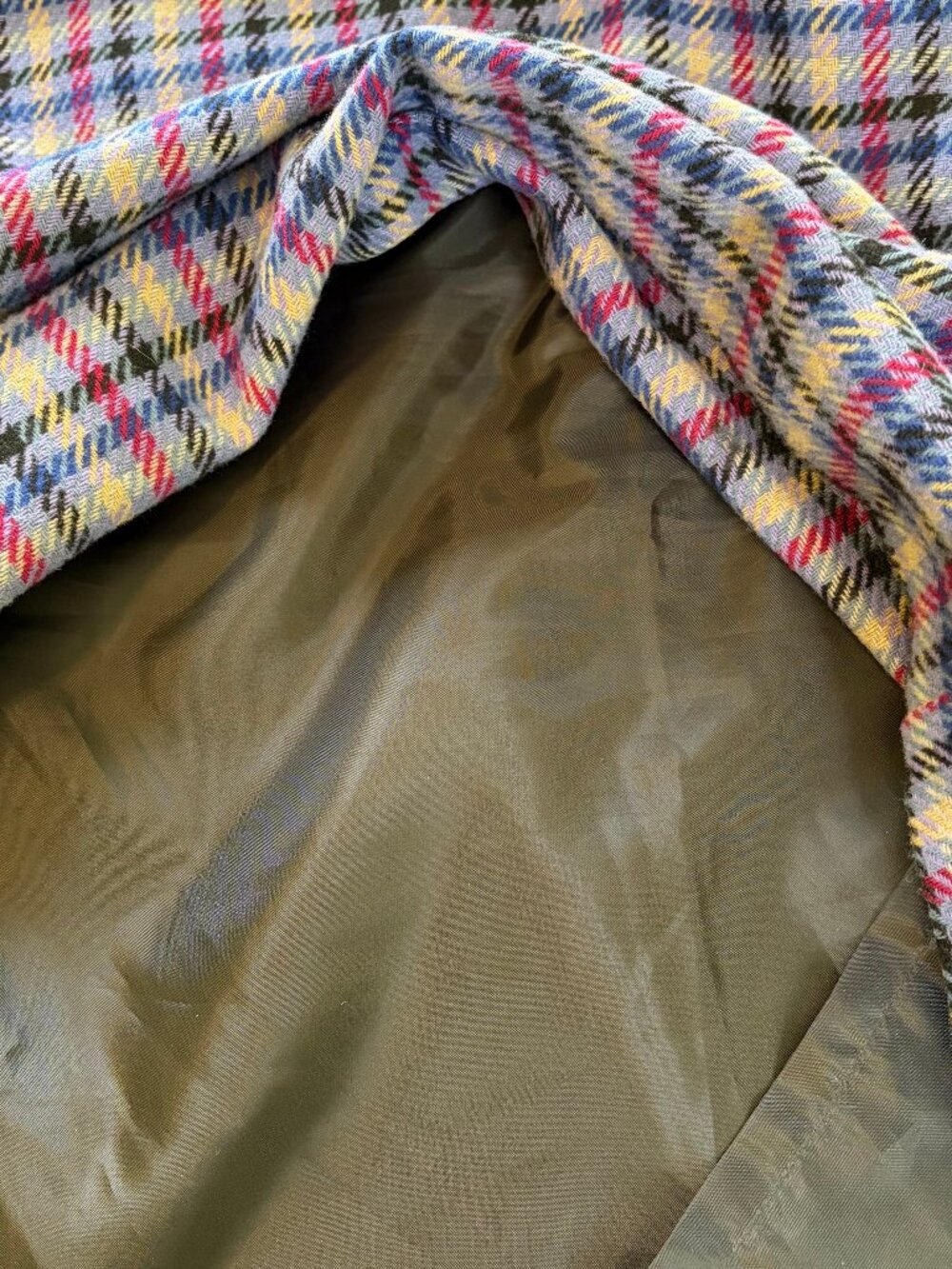 Talbots Purple & Gray Plaid Wool-Blend Skirt - Picture 6 of 13